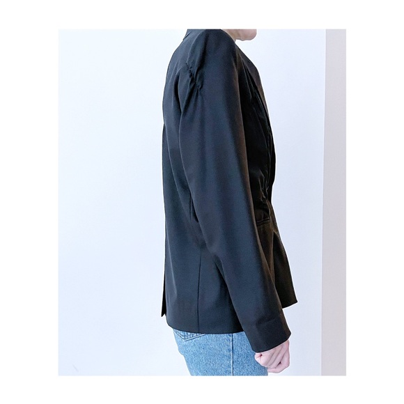 COS wool black blazer with gathered details - Picture 8 of 15